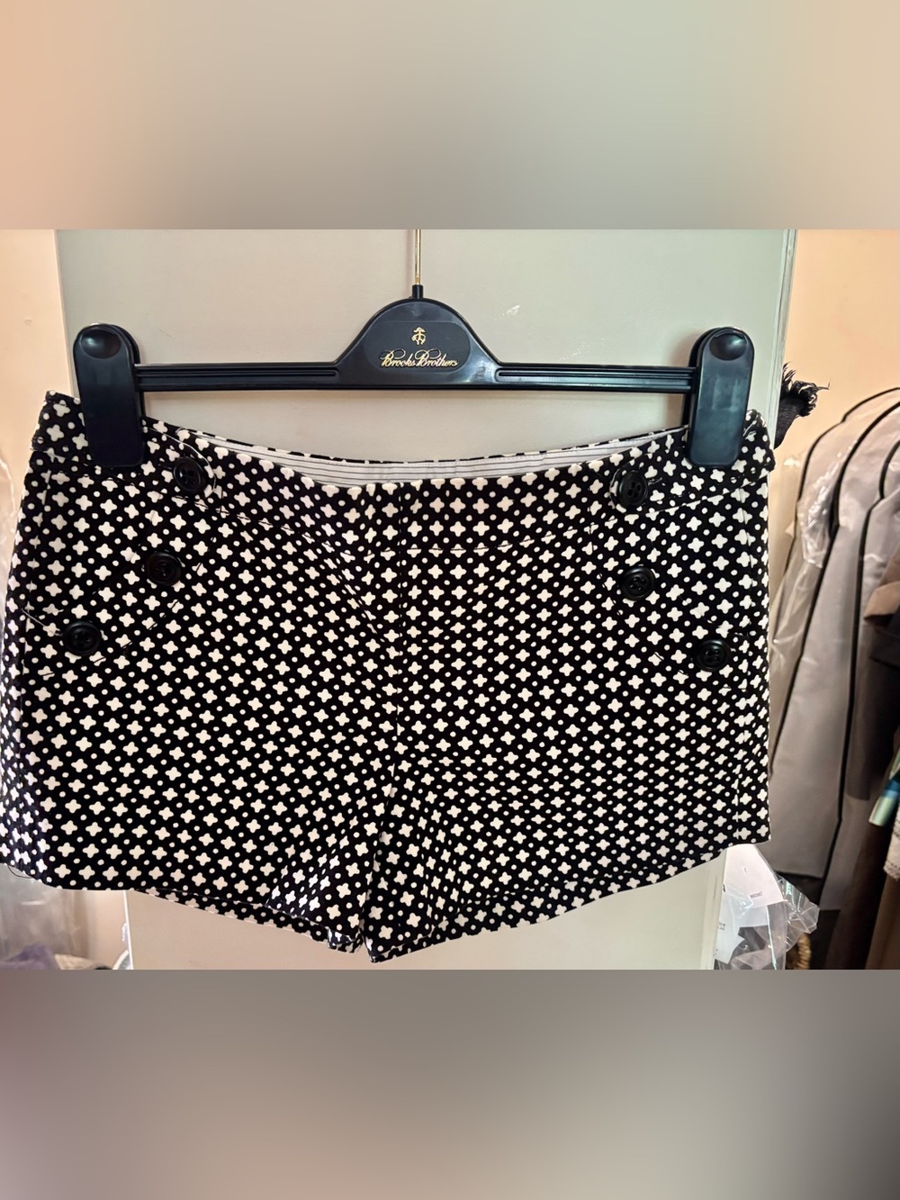 J. Crew Black and White Patterned Sailor Shorts Size 6
